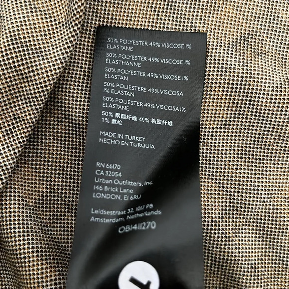 Free People Honey Plaid Pleated Gingham Skirt Size 12 NWOT - Picture 5 of 6